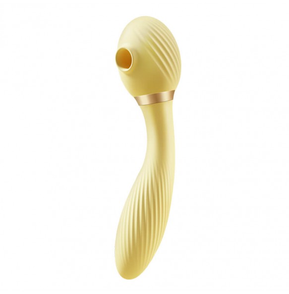 USA SVAKOM - ZEMALIA Bendable Sucking Heating Vibrator Massager Toy (Chargeable - Yellow)